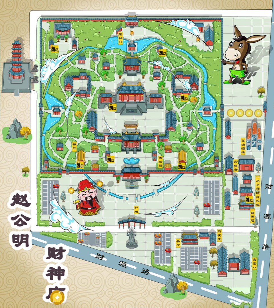 沧县寺庙类手绘地图